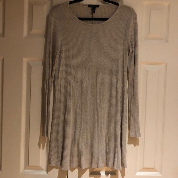 FOREVER 21 OATMEAL LONG SLEEVE DRESS - Picture 6 of 8